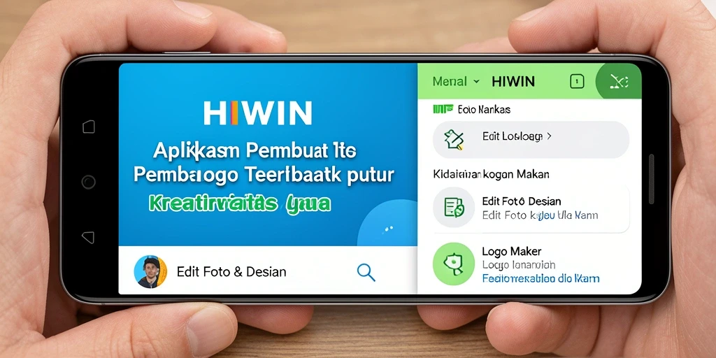 Antarmuka HIWIN yang ramah pengguna untuk desain logo.