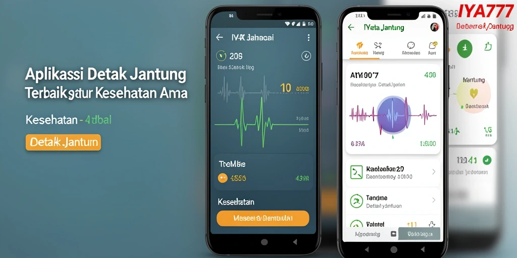 Antarmuka pengguna <strong>IYA777</strong> yang memudahkan pemantauan detak jantung.