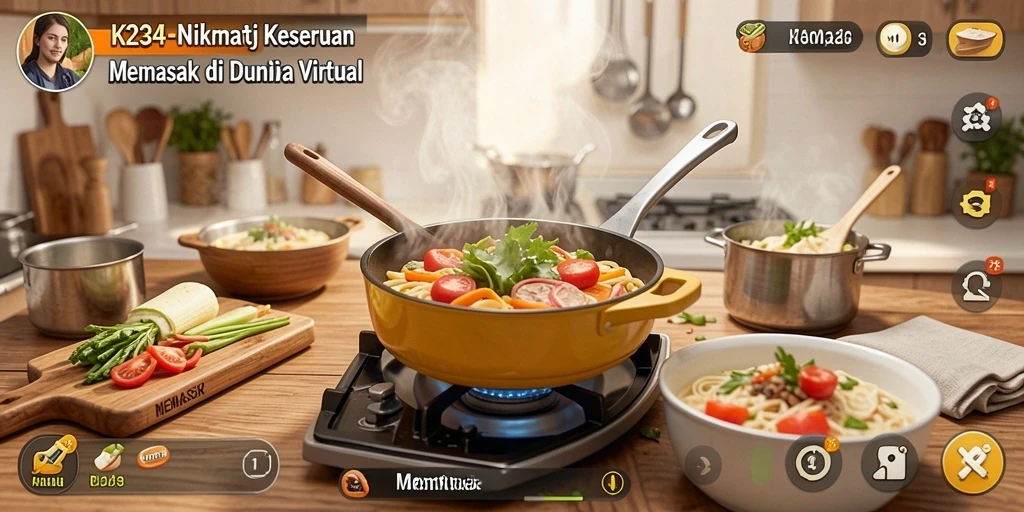 Tampilan antarmuka K234 yang menarik dan fungsional untuk memasak.