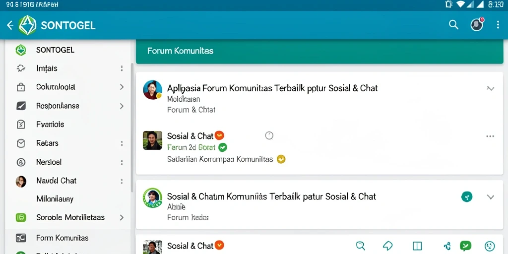 Tampilan antarmuka utama aplikasi SONTOGEL yang interaktif dan menarik.