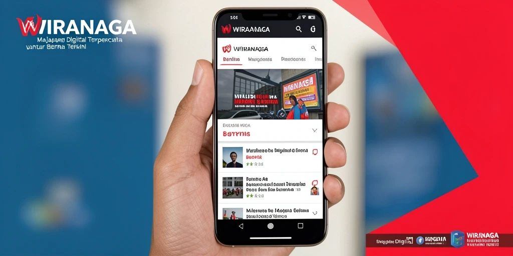 Tampilan antarmuka menarik dari aplikasi Majalah Digital WIRANAGA.