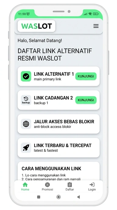 Tampilan link alternatif waslot